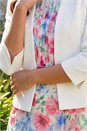 Ivory  3/4 Sleeve Rochette Jacket, Image 4 of 4
