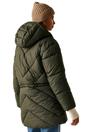 Khaki Rusey Quilted Padded Jacket, Image 4 of 5