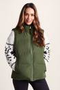 Dark Green Elyna Shower Resistant Insulated Gilet, Image 1 of 6
