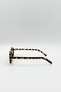 Orange Retro Rounded Square Sunglasses In Tortoiseshell Orange, Image 4 of 5