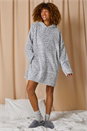 Light Grey Animal Print Lounge Blanket Hoodie, Image 6 of 7