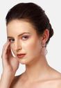 Pink Diva Gleaming Floral Drop Earrings, Image 4 of 5
