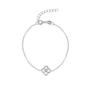 Silver White Enamel Clover Bracelet, Image 1 of 3