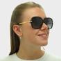 Black Michael Kors Black Square Black Gold Light Grey Gradient Sunglasses, Image 6 of 6
