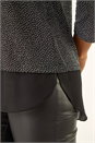 Silver Shimmer Chiffon Hem Top, Image 5 of 5
