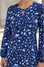 Blue Abstract Keyhole Dress, Image 4 of 4