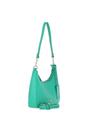 Green Real Leather Shoulder Bag with Detachable Crossbody Strap, Image 2 of 4