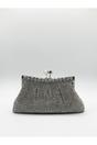 Silver Silver Crystal Clutch Bag, Image 4 of 5