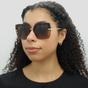 Brown Square Top Havana on Transparent Brown Brown Gradient Sunglasses, Image 6 of 6
