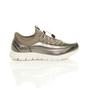 Bronze Lace Up Memory Foam Trainers, Image 2 of 6