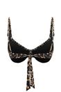 Multi WOVCOR Multi Leopard Print Padded Bikini Top, Image 3 of 5
