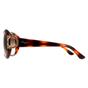 Brown Salvatore Ferragamo Brown Oval Tortoise Brown Gradient Sunglasses, Image 3 of 4