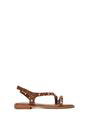 Brown XY LONDON Brown Flat Slingback Sandals With Studded Pearls, Image 1 of 6