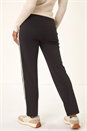 Black Straight Leg Side Stripe Trousers, Image 3 of 5