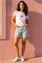 Ivory  Dusk Cotton Cherry Stretch T-Shirt , Image 2 of 4