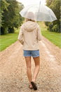 Ivory  Hooded Rain Jacket, Image 3 of 4