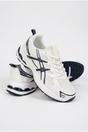White iKrush White Constance Mixed Media Panelled Trainers, Image 2 of 5