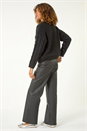 Black Sparkly Cable Knit Jumper, Image 3 of 5