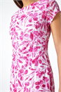 Ivory  Floral Lace Gathered Stretch Bodycon Dress, Image 5 of 5