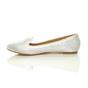 Ivory AJVANI Ivory Flat Diamante Loafers Ballet Pumps, Image 3 of 8