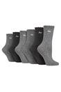 Black 6 Pack Bamboo Boot Cute Scalloped Top Socks, Image 1 of 3