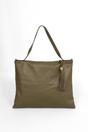 Khaki Italian Leather Tote Bag, Image 1 of 2
