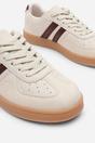 Beige 'Xia' Classic Retro Lace Up Trainer with Stripes, Image 5 of 8