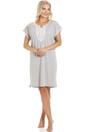 Grey Camille Lingerie Grey Polka Dot Short Sleeved Grey Nightshirt, Image 1 of 5