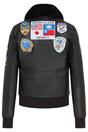 Black A2 Top Gun Leather Bomber Jacket, Image 5 of 7