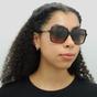 Brown Michael Kors Brown Square Dark Tortoise Smoke Gradient Sunglasses, Image 7 of 8