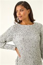 Ivory  Curved Hem Stitch Detail Jumper, Image 4 of 5