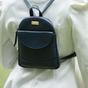 Navy Assots London Navy 'GEORGE' Pebble Grain Mini Leather Backpack, Image 2 of 6