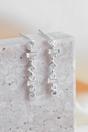 Silver Sterling Silver CZ Drop Stud Dangle Earrings, Image 1 of 3