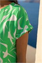 Green Abstract Print Stretch T-Shirt, Image 4 of 4