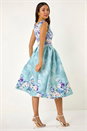 Sage Sweetheart Neck Floral Premium Stretch Midi Dress, Image 3 of 5