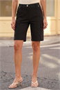 Black Cargo Pocket Stretch Shorts, Image 2 of 4