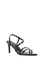 Black XY LONDON Black 'Theodora' Strappy Pointed Toe Stiletto Heel Sandal Shoes, Image 2 of 5