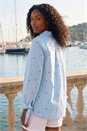 Blue Cherry Stripe Cotton Shirt, Image 2 of 4