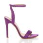 Purple AJVANI Purple High Heel Ankle Strap Barely There Sandals, Image 2 of 5