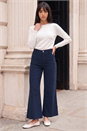 Navy  Petite Front Pocket Jean, Image 2 of 4