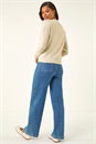 Cream Sequin V-Neck Buttoned Cardigan, Image 3 of 5