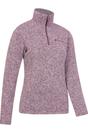 Burgundy Idris Half Zip Fleece Top, Image 4 of 4