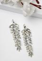 Silver AVANT-GARDE PARIS Silver Multicolored Cascading Leaf-Shaped Drop Earrings, Image 2 of 5