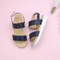 Navy Blue AJVANI Navy Blue Flatform Strappy Sandals, Image 4 of 6