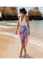Turqouise Miami -  Pink Diamond Beach Sarong, Image 4 of 4