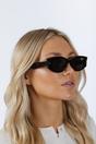 Black Oval Rectangular Vintage Sunglasses, Image 6 of 6
