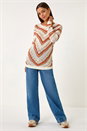 Rust Openwork Chevy Knit Jumper, Image 2 of 5