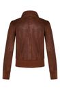 Tan Womens Varsity Bomber Jacket-Modbury, Image 2 of 4