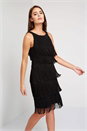 Black Tassel Embellished Flapper Dress, Image 4 of 5