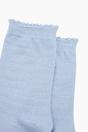 Light Blue Plain Combed Cotton Glitter Socks, Image 2 of 4